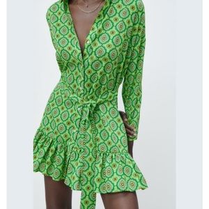 Zara Geometric Print Mini Dress